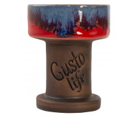 Чаша для кальяна Gusto Bowls Rook Glaze Red/Blue Чаша для кальяна Gusto Bowls Rook Glaze Red/Blue