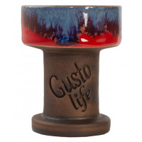 Чаша для кальяна Gusto Bowls Rook Glaze Red/Blue Чаша для кальяна Gusto Bowls Rook Glaze Red/Blue