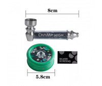 Трубка металлическая с гриндером CHAMP HIGH - PIPE & MAXI GRINDER DL12 Трубка металлическая с гриндером CHAMP HIGH - PIPE & MAXI GRINDER DL12