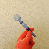 Стеклянная трубка для курения Simple Oil Blue Ø30 мм. Стеклянная трубка для курения Simple Oil Blue Ø30 мм.