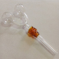 Стеклянная трубка для курения Skull Double Oil Orange Ø30 мм. Стеклянная трубка для курения Skull Double Oil Orange Ø30 мм.