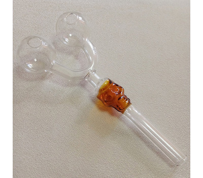 Стеклянная трубка для курения Skull Double Oil Orange Ø30 мм. Стеклянная трубка для курения Skull Double Oil Orange Ø30 мм.