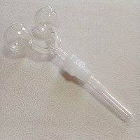 Стеклянная трубка для курения Skull Double Oil White Ø30 мм. Стеклянная трубка для курения Skull Double Oil White Ø30 мм.