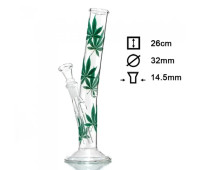 Бонг стеклянный HANGOVER Multi Leaf H: 26 cm D: 32 mm Бонг стеклянный HANGOVER Multi Leaf H: 26 cm D: 32 mm