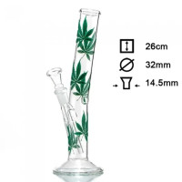 Бонг стеклянный HANGOVER Multi Leaf H: 26 cm D: 32 mm Бонг стеклянный HANGOVER Multi Leaf H: 26 cm D: 32 mm