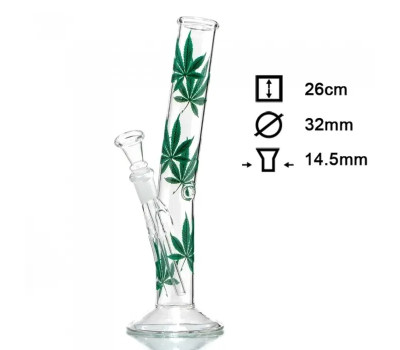 Бонг стеклянный HANGOVER Multi Leaf H: 26 cm D: 32 mm Бонг стеклянный HANGOVER Multi Leaf H: 26 cm D: 32 mm