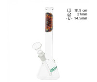 Бонг стеклянный Greenline H;18,5 cm Ø:22 mm SG:14.5 mm Бонг стеклянный Greenline H;18,5 cm Ø:22 mm SG:14.5 mm