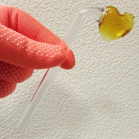 Стеклянная трубка для курения Heart Turn Oil Yellow В - 27 мм. Ш - 15 мм.