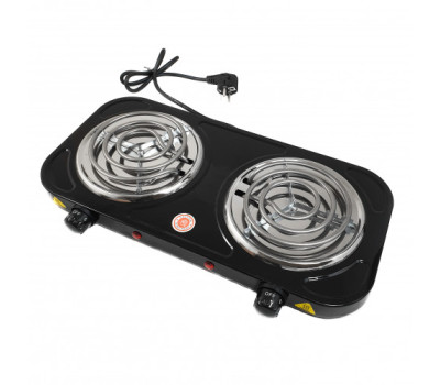 Электроплита для розжига угля кальяна Hot Plate двухконфорочная черная Электроплита для розжига угля кальяна Hot Plate двухконфорочная черная