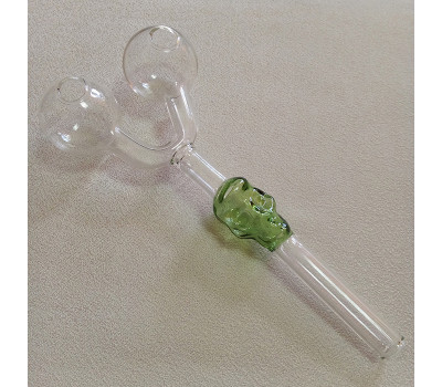 Стеклянная трубка для курения Skull Double Oil Green Ø30 мм. Стеклянная трубка для курения Skull Double Oil Green Ø30 мм.