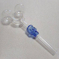 Стеклянная трубка для курения Skull Double Oil Light Blue Ø30 мм. Стеклянная трубка для курения Skull Double Oil Light Blue Ø30 мм.