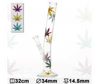 Бонг стеклянный Hangover Multi Leaf H:32 cm-Ø:34 mm SG: 14,5 mm Бонг стеклянный Hangover Multi Leaf H:32 cm-Ø:34 mm SG: 14,5 mm