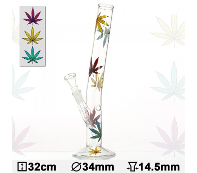 Бонг стеклянный Hangover Multi Leaf H:32 cm-Ø:34 mm SG: 14,5 mm Бонг стеклянный Hangover Multi Leaf H:32 cm-Ø:34 mm SG: 14,5 mm