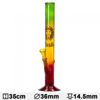 Бонг стеклянный Rasta Lion- H:35cm- Ø:36mm Бонг стеклянный Rasta Lion- H:35cm- Ø:36mm