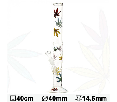 Бонг стеклянный Multi Leaf H:40cm Ø:40mm Бонг стеклянный Multi Leaf H:40cm Ø:40mm