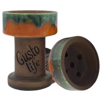 Чаша для кальяна Gusto Bowls Rook (Orange/Green) Чаша для кальяна Gusto Bowls Rook (Orange/Green)