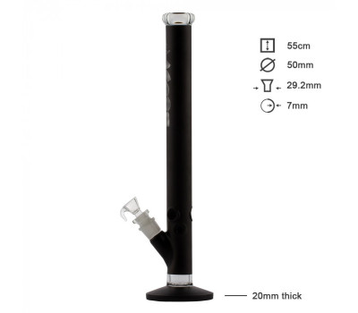 Бонг стеклянный BOOST PRO Straight Black - H:55cm - Ø:50mm - SG: 29,2mm Бонг стеклянный BOOST PRO Straight Black - H:55cm - Ø:50mm - SG: 29,2mm