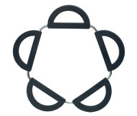 Коврик под колбу раскладной Black