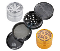Гриндер алюминевый Champ CH HIGH ALU GRINDER LEAF DOLLAR 63MM