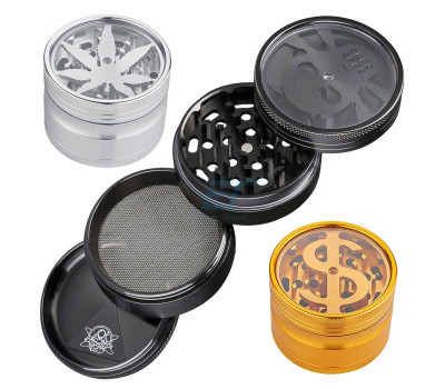 Гриндер алюминевый Champ CH HIGH ALU GRINDER LEAF DOLLAR 63MM