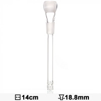 Чиллум-адаптер с диффузором стеклянный d - 18,8мм, L - 14см Чиллум-адаптер с диффузором стеклянный d - 18,8мм, L - 14см