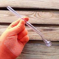 Стеклянная трубка для курения Sherlock Ball Long Oil Pink Ø30 мм.