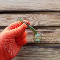 Стеклянная трубка для курения Sherlock Nose Oil Green Ø30 мм. Стеклянная трубка для курения Sherlock Nose Oil Green Ø30 мм.