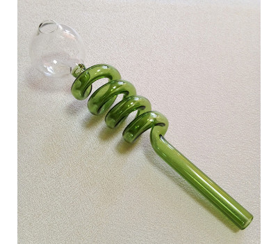 Стеклянная трубка для курения Helix Oil Green Ø30 мм. Стеклянная трубка для курения Helix Oil Green Ø30 мм.