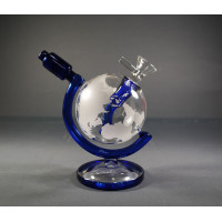 Стеклянный бонг Globe Blue