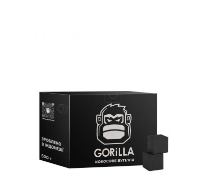 Уголь кокосовый для кальяна Gorilla 2.5х2.5 - 0,5кг