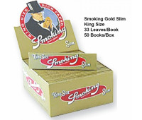 Бумага для самокруток GOLD Smoking Slim KingSize 33 Бумага для самокруток GOLD Smoking Slim KingSize 33