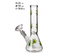 Бонг стеклянный MISTIQ - H: 25cm Ø: 39mm S: 18.8mm Бонг стеклянный MISTIQ - H: 25cm Ø: 39mm S: 18.8mm