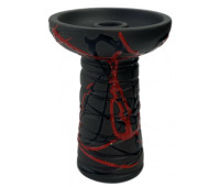 Чаша для Кальяна Gusto Bowls Classic Phunnel Glaze Red/Black Чаша для Кальяна Gusto Bowls Classic Phunnel Glaze Red/Black