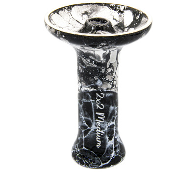 Чаша для кальяна 2x2Hookah Medium черно-белая