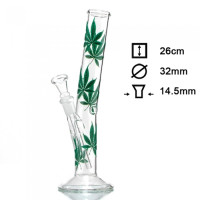 Бонг стеклянный HANGOVER Multi Leaf H:26cm-?:32mm Бонг стеклянный HANGOVER Multi Leaf H:26cm-?:32mm