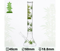 Бонг стеклянный Leaf Jhari Beaker H:45cm - Ø:50mm - SG:18.8mm