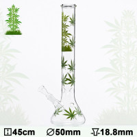Бонг стеклянный Leaf Jhari Beaker H:45cm - Ø:50mm - SG:18.8mm Бонг стеклянный Leaf Jhari Beaker H:45cm - Ø:50mm - SG:18.8mm