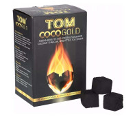 Уголь для кальяна Tom Coco Gold в коробке 1 кг.