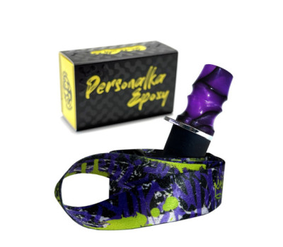 Персональный мундштук для Кальяна PERSONALKA Epoxy Twice Caligrafiti Violet Персональный мундштук для Кальяна PERSONALKA Epoxy Twice Caligrafiti Violet